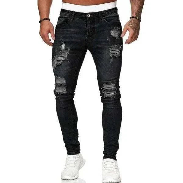 Ripped Jeans Men Stretch